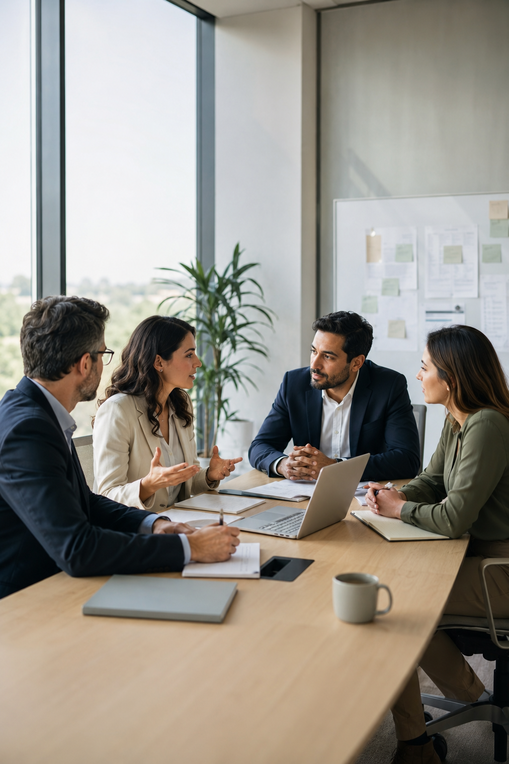 Escena comercial de consultoría y planificación para el portafolio de servicios de PRO3